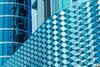 Abstract close-up of city buildings with glass windows